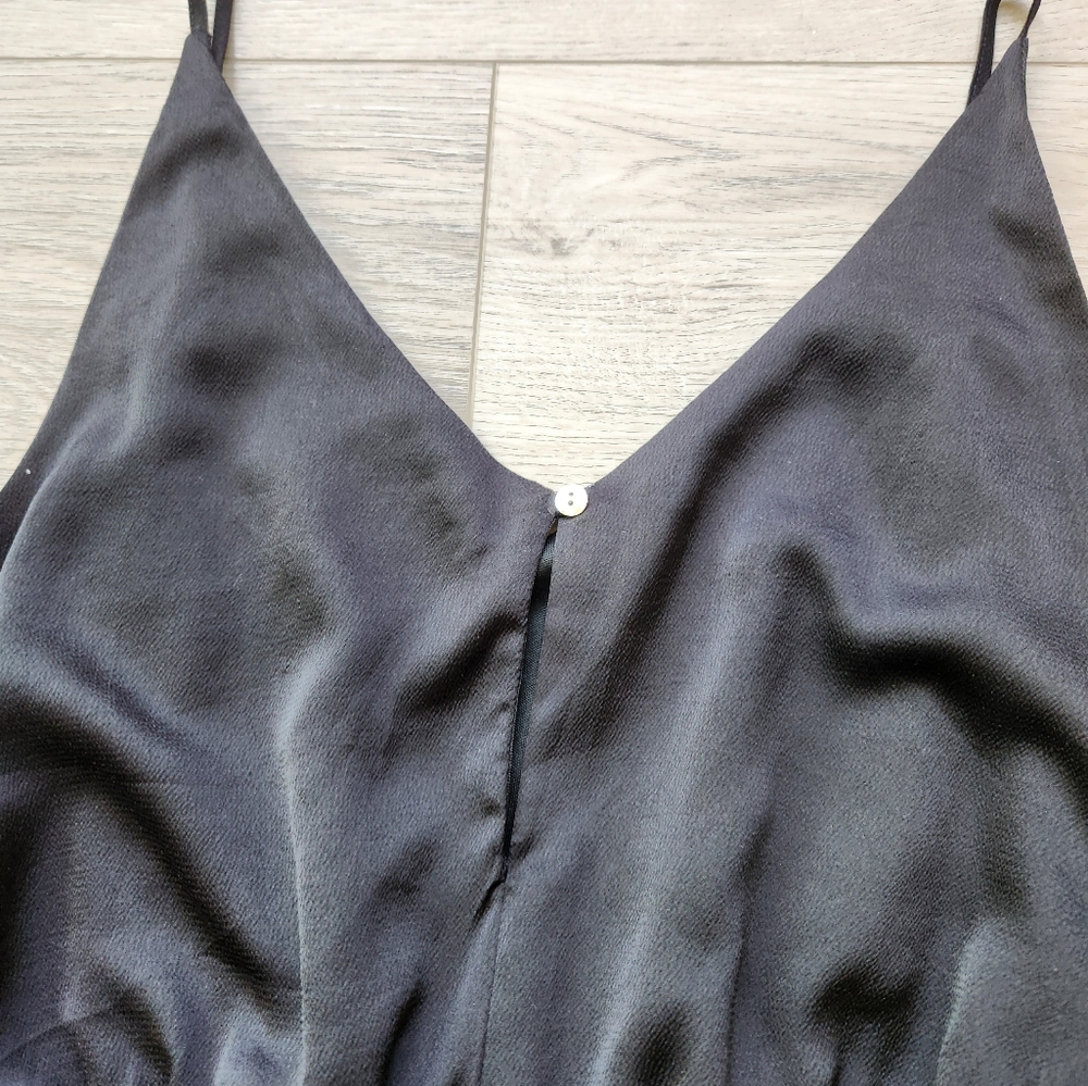 She + Sky Black Tank Top With Bow Womens Large Peplum - Picture 6 of 8